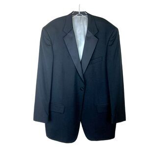 Tallia Uomo Men's Black Tuxedo Jacket Size 44R Wedding Prom